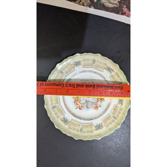 Vintage 1910 Decorative Plate W.F. Gee General Merchandise - Angelic Calendar - Picture 5 of 7